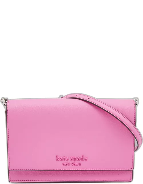 Kate Spade Pink Leather Convertible Crossbody Bag