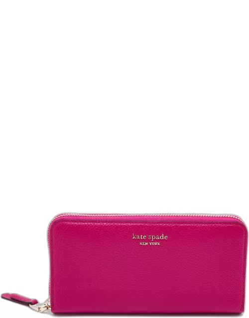 Kate Spade Pink Leather Zip Around Wallet