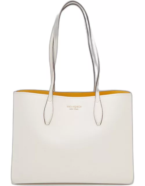 Kate Spade White Leather Aldy Tote