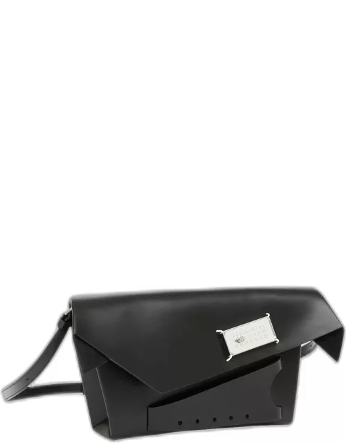 Snatched Flap Leather Clutch Bag with Strap