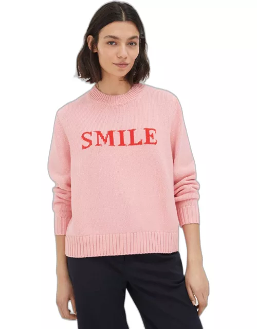 Pink Cotton Smile Sweater