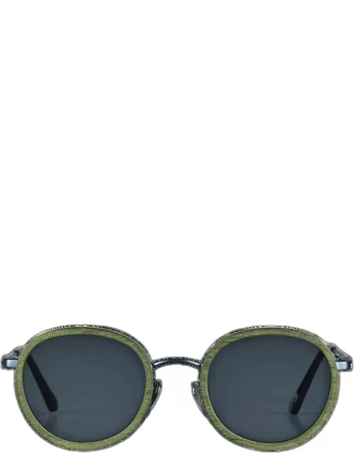 White Tulipwood Women And Men Sunglasses - Vbq X Shelter - Sunglasses - Victoire - Green