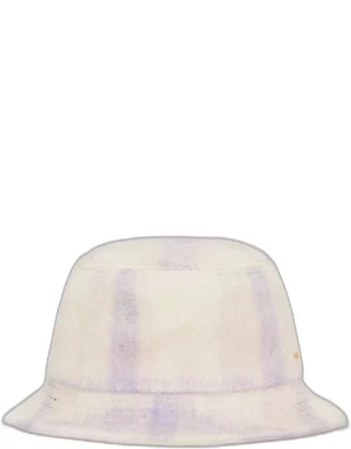 ANINE BING Cami Bucket Hat in Lavender And Cream Check