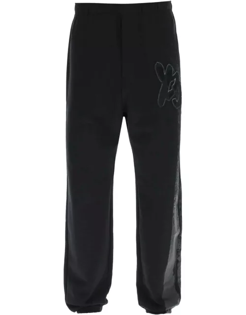 Y-3 JOGGER PANTS WITH COATED DETAI
