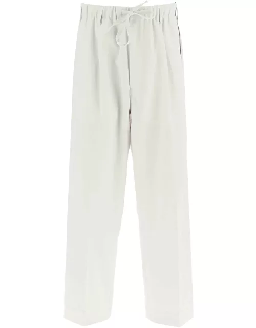 Y-3 LIGHTWEIGHT TWILL PANTS WITH SIDE STRIPE