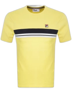 Fila Vintage Cut And Sew T Shirt Yellow
