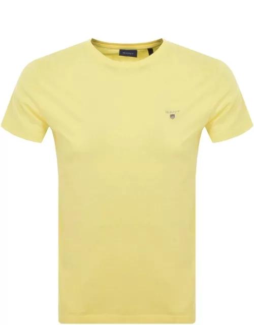 Gant Original T Shirt Yellow