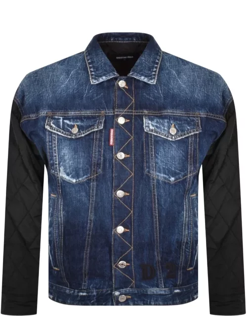 DSQUARED2 Quilted Mix Jacket Blue