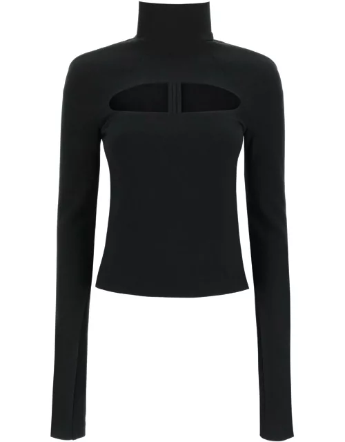 A.W.A.K.E. MODE HIGH-NECK TOP WITH CUT OUT