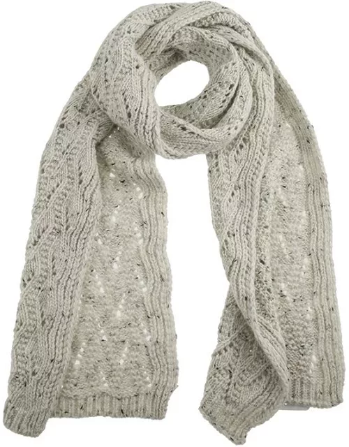Dents Women's Lace Knit Scarf In Winter White