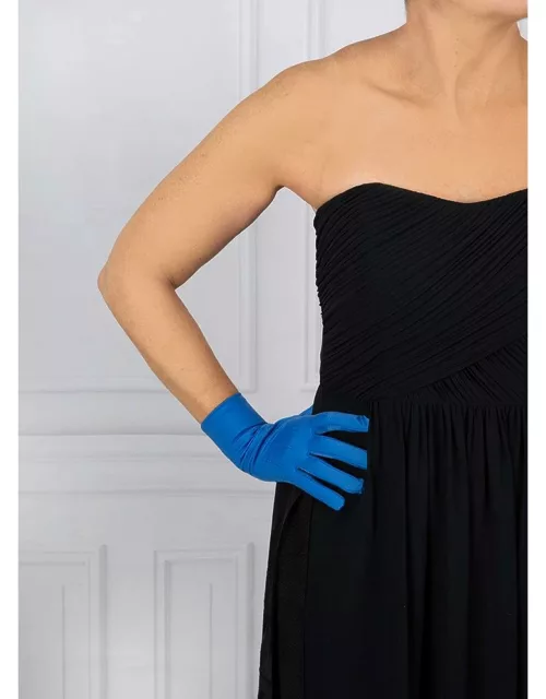 Dents Women's Matt Satin Gloves In Royal Blue