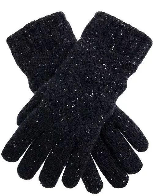 Dents Women's Lace Knit Wool Blend Gloves In Navy