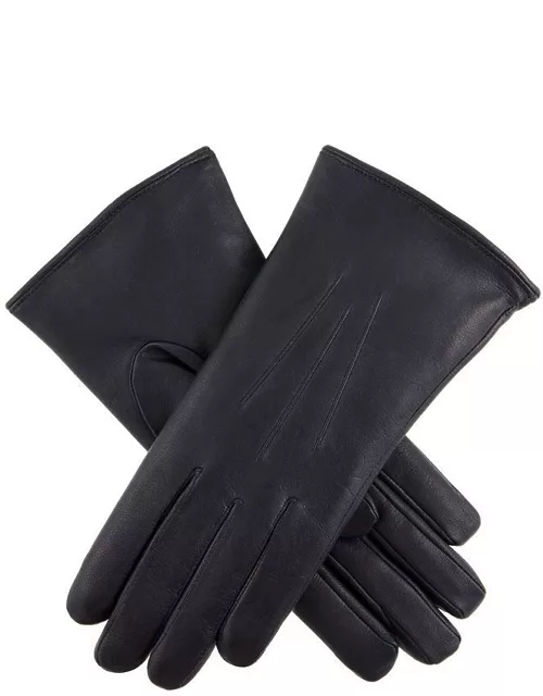 Dents Women's Fur Lined Leather Gloves In Navy