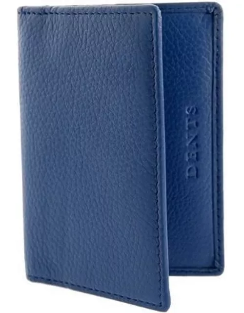 Dents Pebble Grain Leather Card Holder With Rfid Blocking Protection In Royal Blue