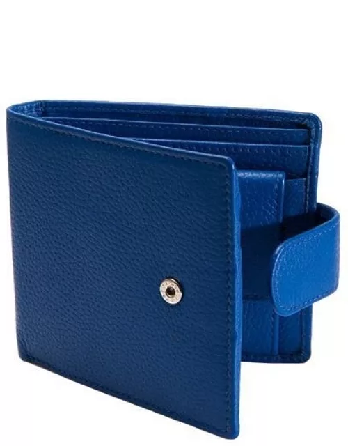 Dents Pebble Grain Leather Billfold Wallet With Rfid Blocking Protection In Royal Blue