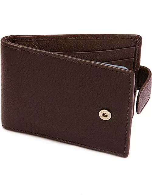 Dents Pebble Grain Leather Credit Card Holder With Rfid Blocking Protection In Chocolate