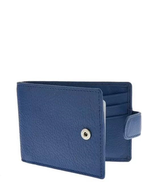 Dents Pebble Grain Leather Credit Card Holder With Rfid Blocking Protection In Royal Blue