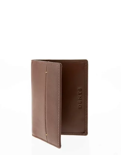 Dents Soft Leather Card Holder With Rfid Blocking Protection In English Tan/cognac