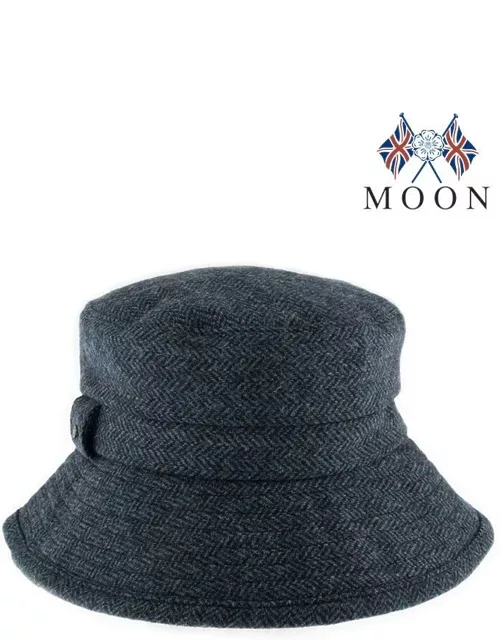 Dents Women's Abraham Moon Herringbone Bucket Hat In Navy
