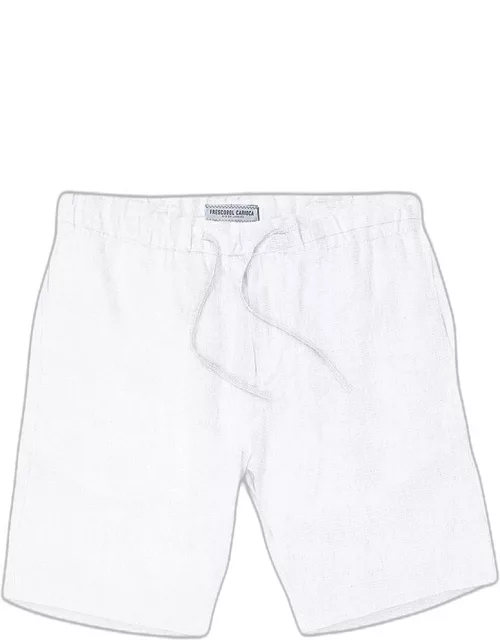 Felipe Linen Shorts White