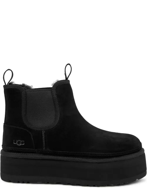 Ugg Neumel Suede Flatform Chelsea Boots - Black
