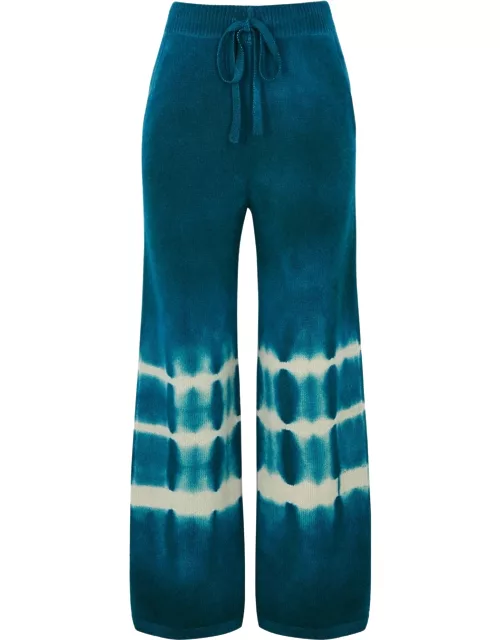 The Elder Statesman Vision Tie-dyed Cashmere Trousers - Green
