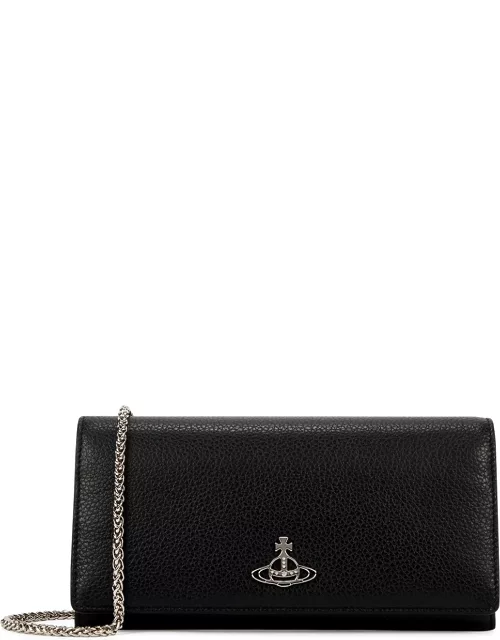 Vivienne Westwood Grained Leather Wallet-on-chain - Black - One