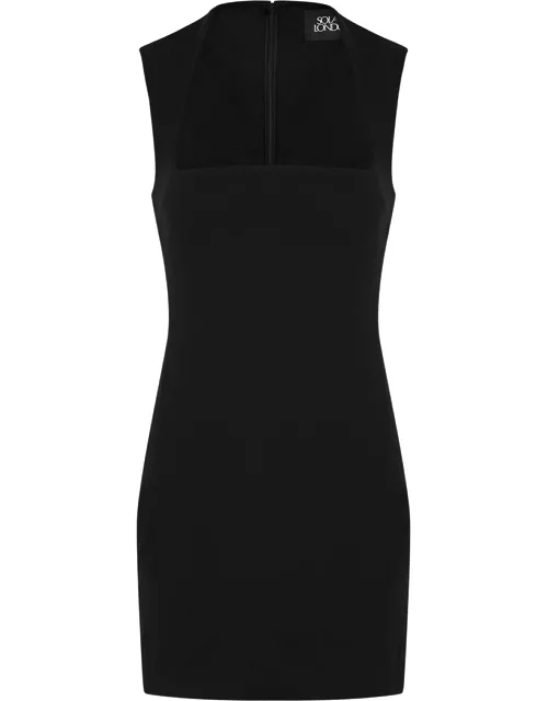 Solace London Cora Square-neck Mini Dress - Black