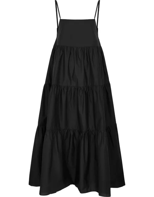 Matteau Tiered Cotton Dress - Black