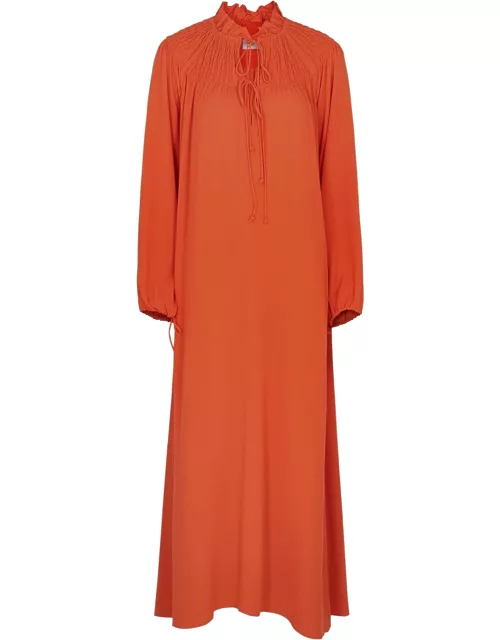Three Graces Devon Ruffle-trimmed Midi Dress - Orange