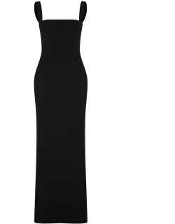 Solace London Joni Square-neck Maxi Dress - Black