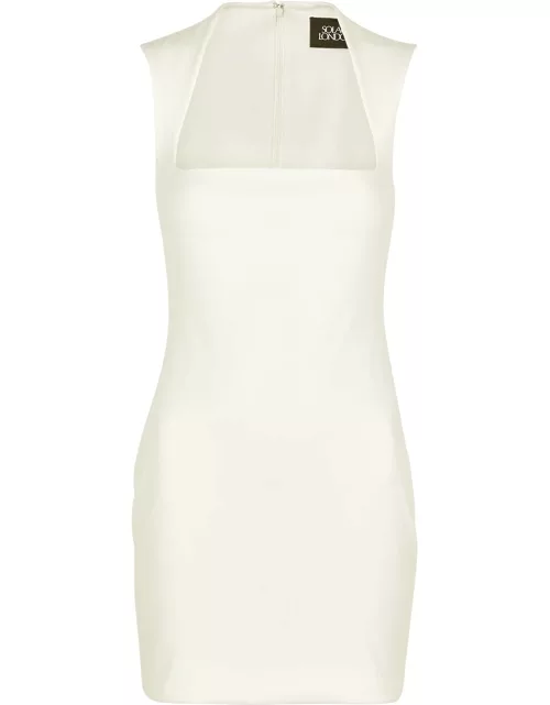 Solace London Cora Square-neck Mini Dress - Cream