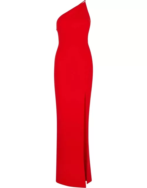 Solace London Petch One-shoulder Maxi Dress - RED