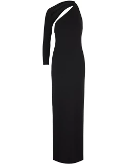 Solace London Saren One-shoulder Maxi Dress - Black