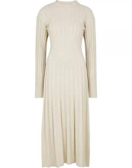 Elleme Ribbed-knit Midi Dress - Ivory