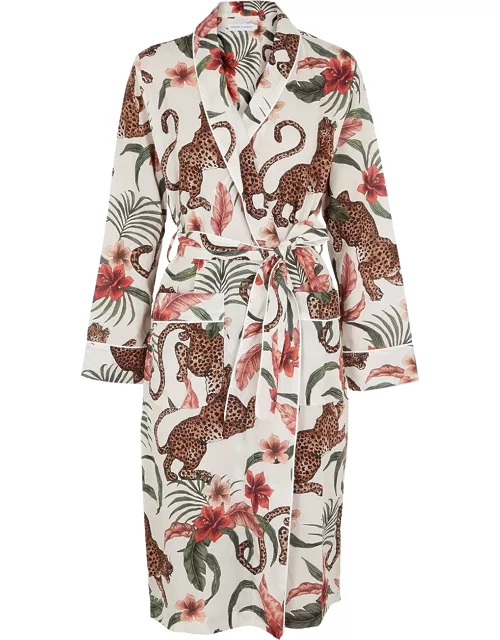 Desmond & Dempsey Soleia Printed Cotton Robe - Multicoloured