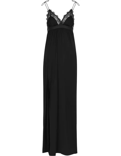 Love Stories Flemming Lace-trimmed Jersey Night Dress - Black