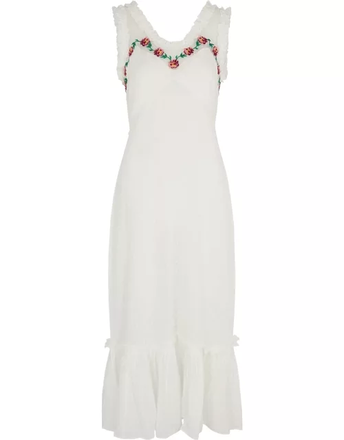 Rixo Adela Fil-coupé Cotton Night Dress - White
