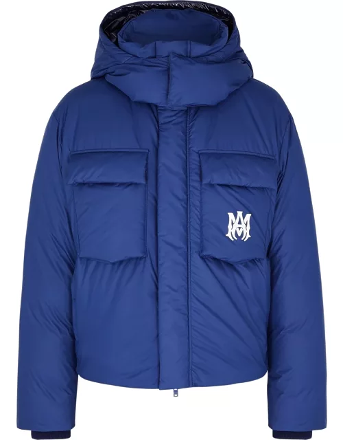 Amiri Quilted Hooded Shell Jacket - Blue And White