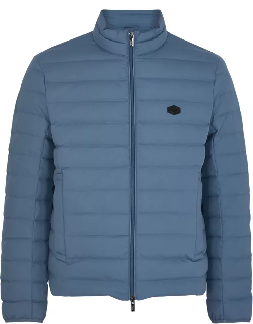 Emporio Armani Quilted Matte Shell Jacket - Blue