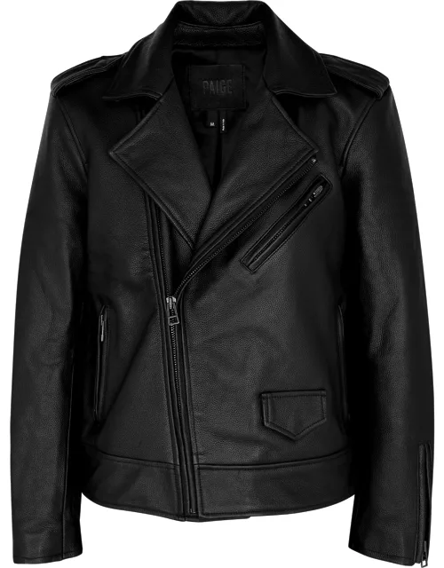Paige Newsom Moto Leather Jacket - Black