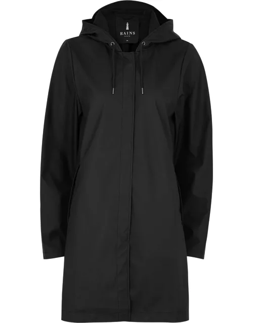 Rains Matte Black Rubberised Raincoat