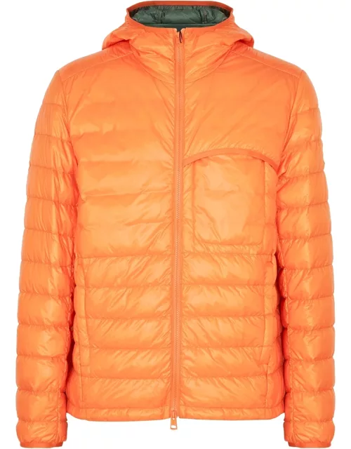Moncler Divedro Hooded Quilted Shell Jacket - Orange