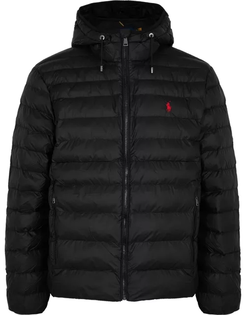 Polo Ralph Lauren Logo Hooded Quilted Shell Jacket - Black