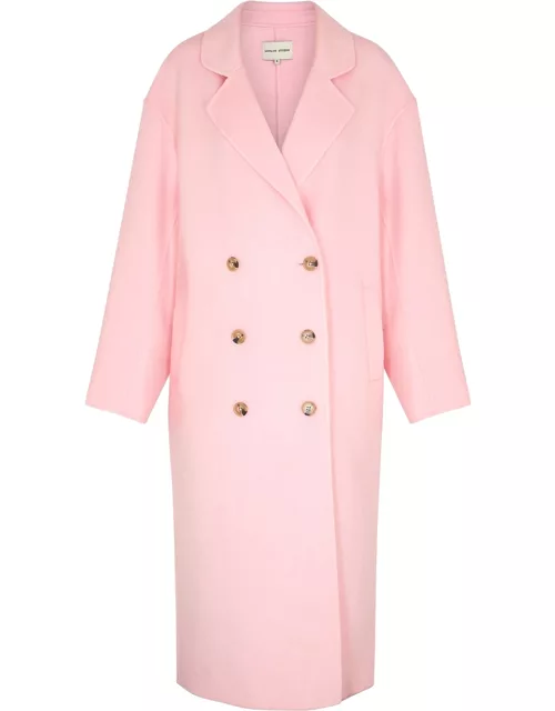 Loulou Studio Borneo Double-breasted Wool-blend Coat - Pink