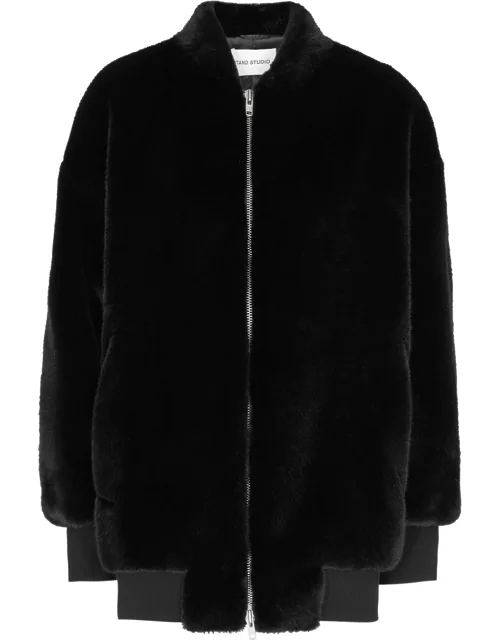 Stand Studio Iman Faux Fur Coat - Black