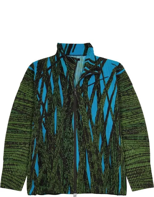 Homme Plissé Issey Miyake Printed Pleated Jacket - Multicoloured