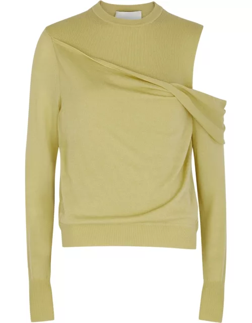 3.1 Phillip Lim Draped Cut-out Wool-blend Jumper - Yellow