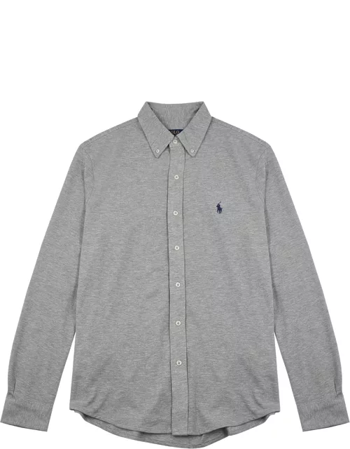 Polo Ralph Lauren Logo-embroidered Piqué Cotton Shirt - Grey
