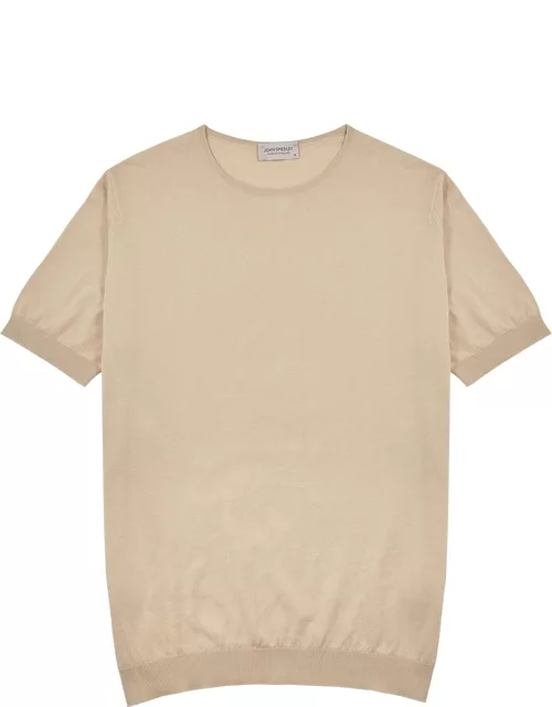 John Smedley Belden Knitted Cotton T-shirt - Beige